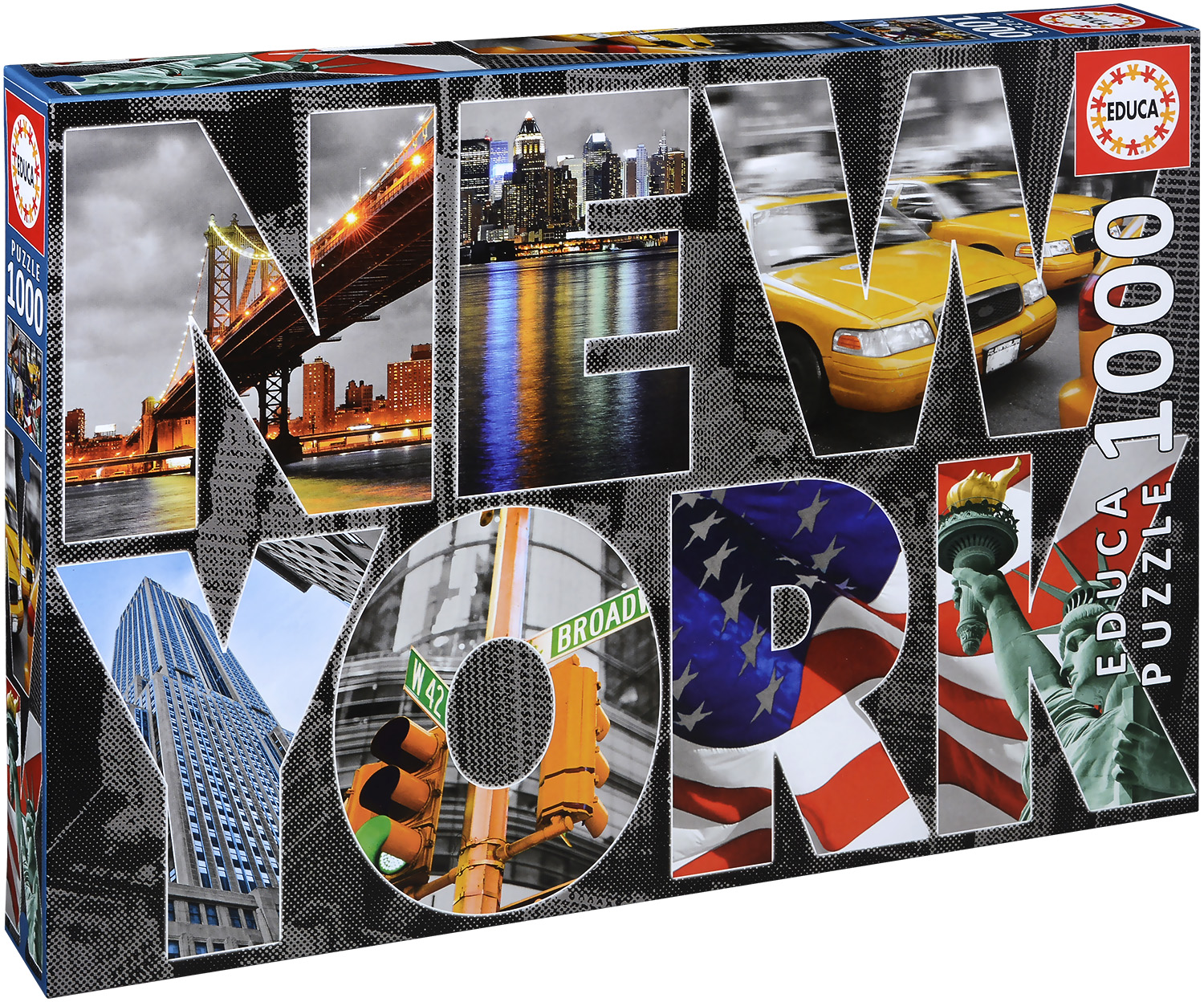 Пъзел Educa от 1000 части - Колаж на Ню Йорк