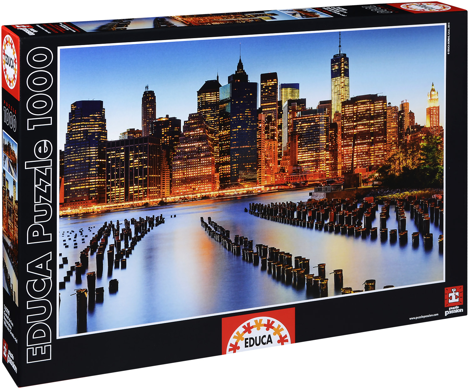 Пъзел Educa от 1000 части - Градът на небостъргачите