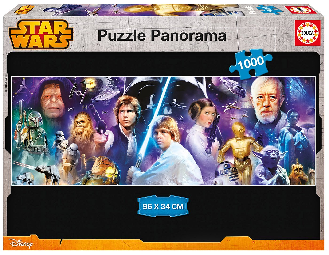 Панорамен пъзел Educa от 1000 части - Междузвездни войни
