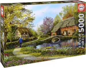 Пъзел Educa от 5000 части - Полски хижи, Доминик Дейвисън