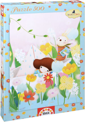 Пъзел Educa от 500 части - Приключение с лодка, Kori Kumi