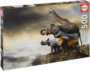 Пъзел Educa от 500 части - Застрашени животни