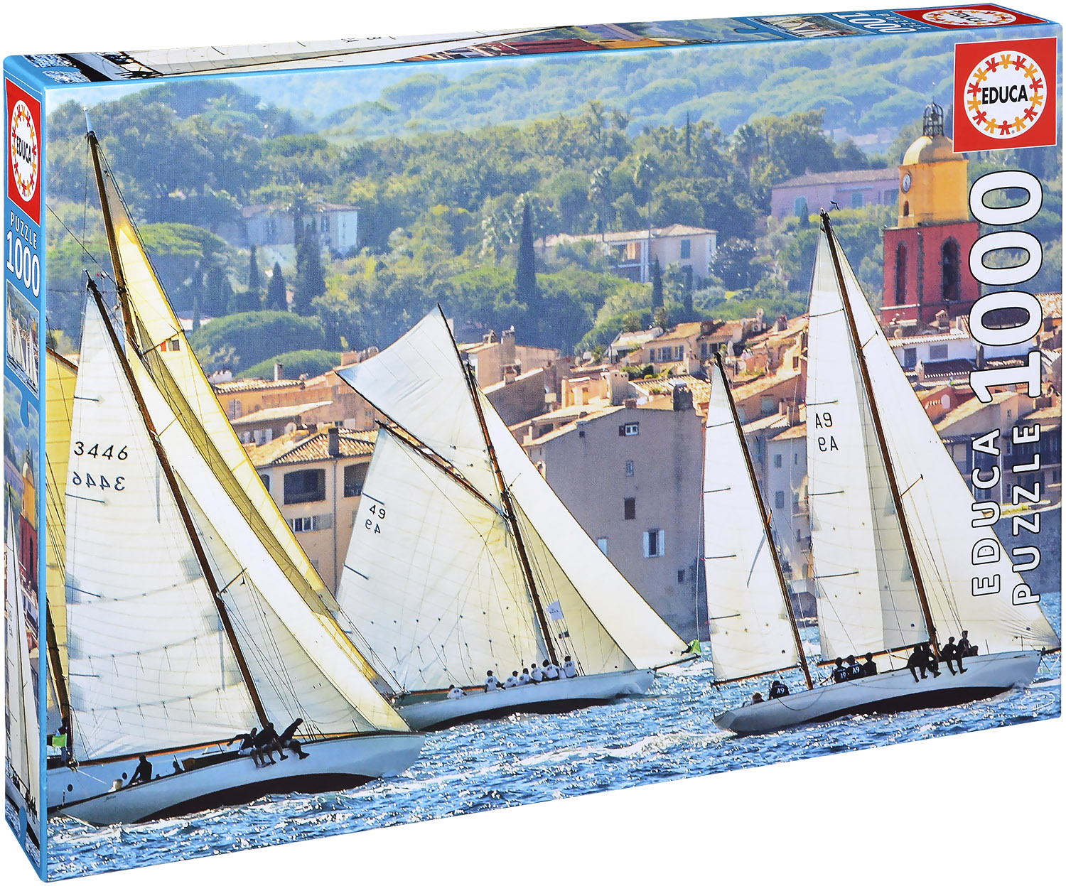 Пъзел Educa от 1000 части - Плаване в Сен Тропе