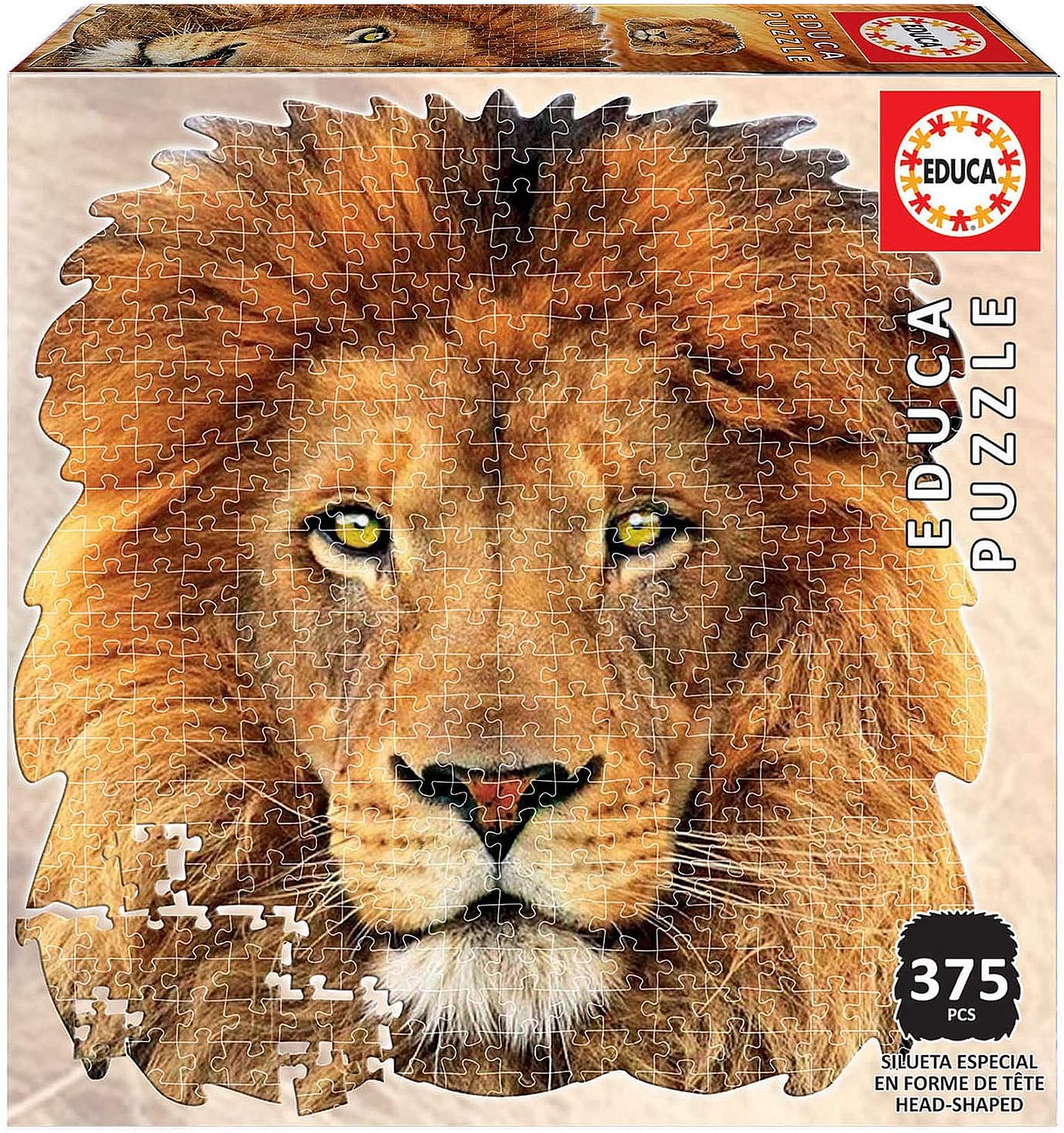 Пъзел Educa от 375 части - Лице на лъв