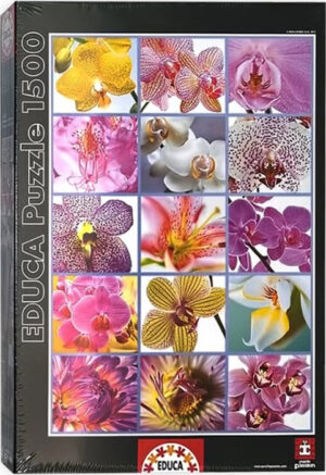 Пъзел Educa от 1500 части - Колаж от цветя