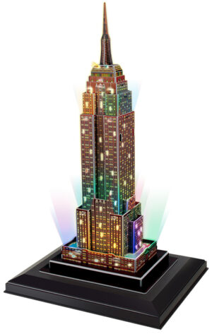 3D Пъзел Cubic Fun от 38 части и LED светлини - Empire State Building (U.S.A)