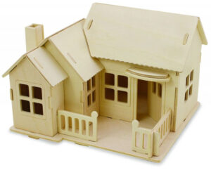 Дървен 3D пъзел Robo Time от 27 части - Къща 2 - Ферма