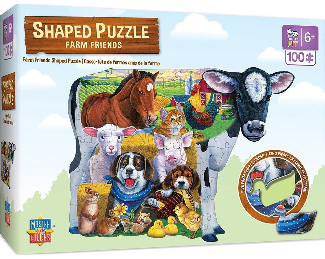 Пъзел Master Pieces от 100 части - Приятели от фермата, Джени Нюланд
