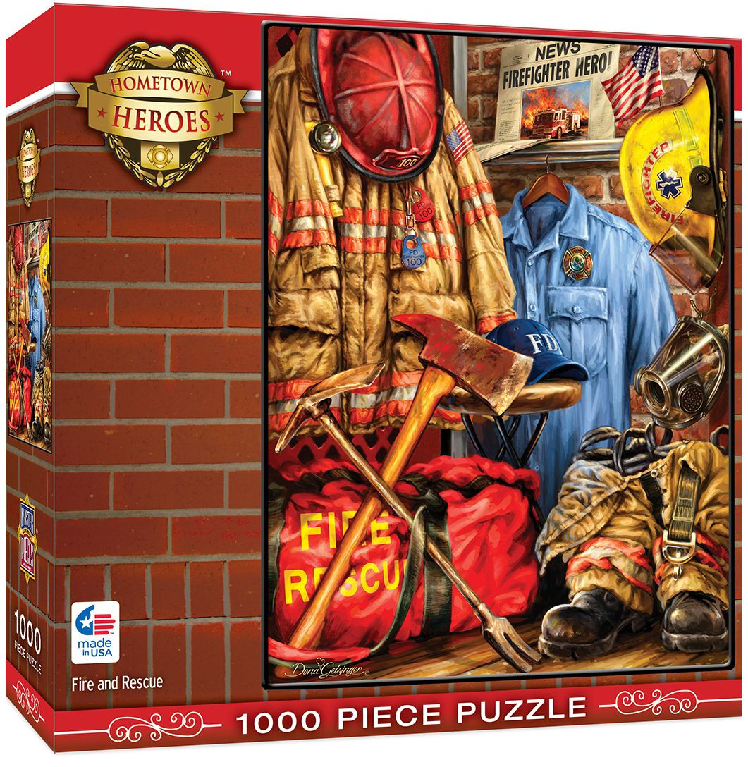 Пъзел Master Pieces от 1000 части - Пожарникари и спасители, Дона Гелснигър