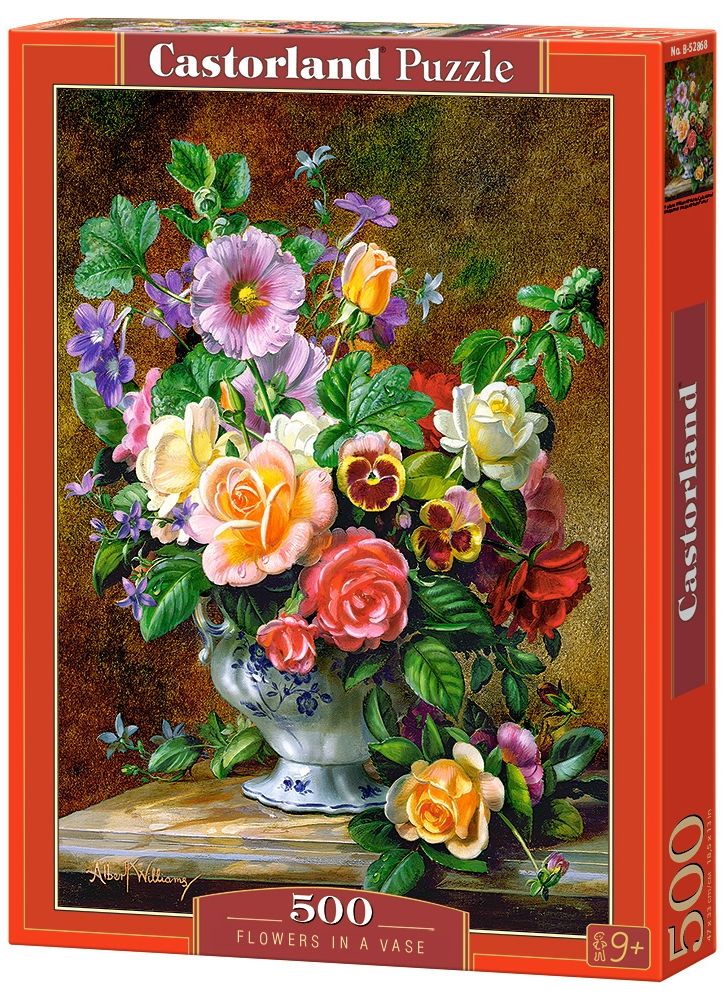 Пъзел Castorland от 500 части - Ваза с цветя, Алберт Уилямс