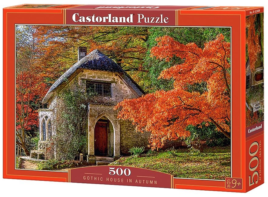Пъзел Castorland от 500 части - Готическа къща през есента