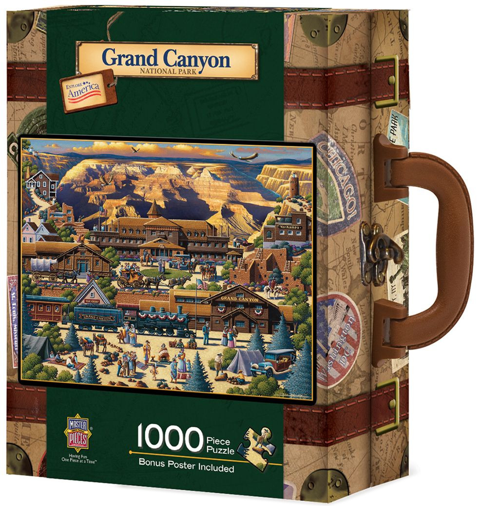 Пъзел в куфарче Master Pieces от 1000 части - Гранд Каньон, Ерик Доудъл