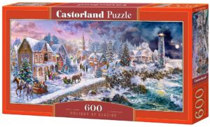 Панорамен пъзел Castorland от 600 части - Ваканция край морето