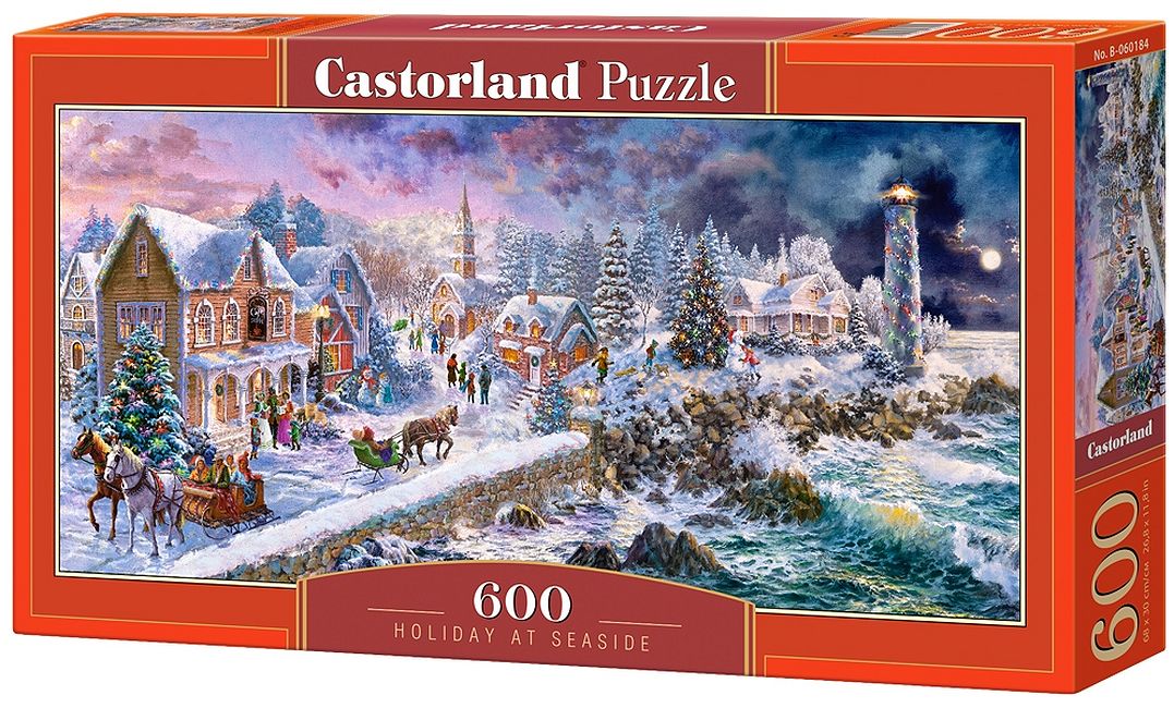 Панорамен пъзел Castorland от 600 части - Ваканция край морето