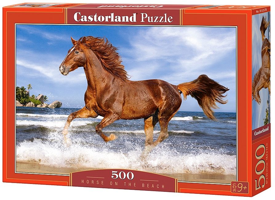 Пъзел Castorland от 500 части - Кон на плажа