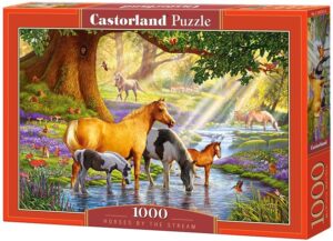 ###ДУБЛИРАН!!! Пъзел Castorland от 1000 части - Коне на край потока