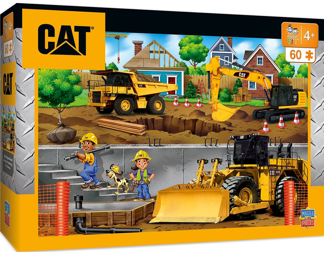 Пъзел Master Pieces от 60 части - Строителни машини в моя квартал