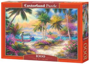 ###ДУБЛИРАН!!! Пъзел Castorland от 1000 части - Островът на палмите, Чък Пинсън