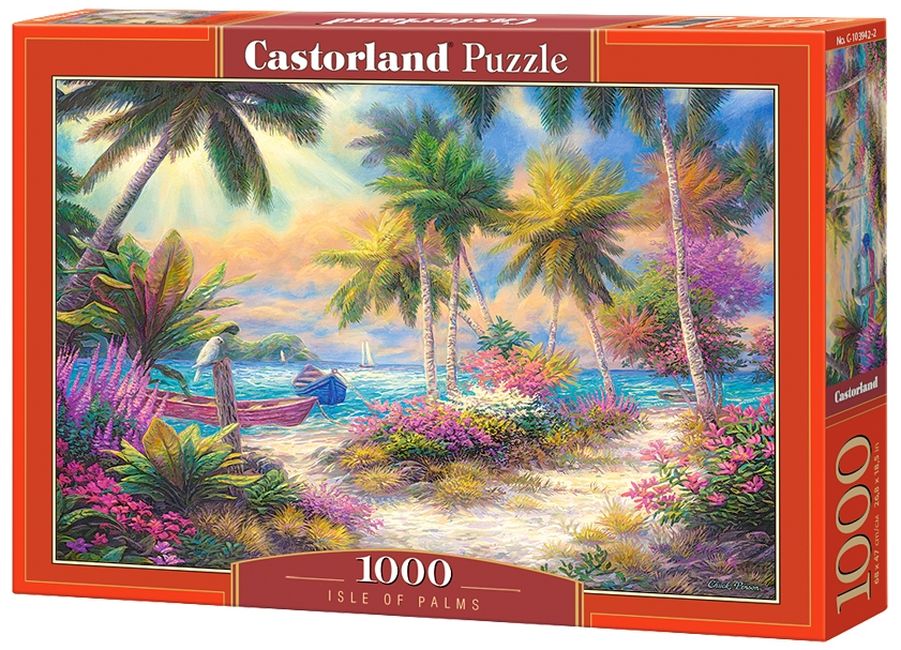 ###ДУБЛИРАН!!! Пъзел Castorland от 1000 части - Островът на палмите, Чък Пинсън