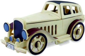 Дървен 3D пъзел Robo Time от 43 части - Класически автомобил 2