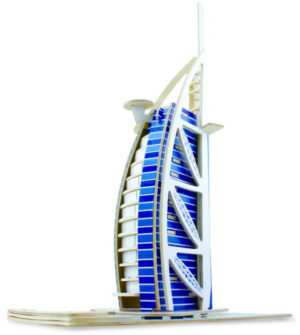 Дървен 3D пъзел Robo Time от 45 части - Бурж Ал Араб