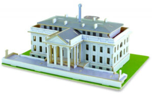 Дървен 3D пъзел Robo Time от 73 части – Белият дом