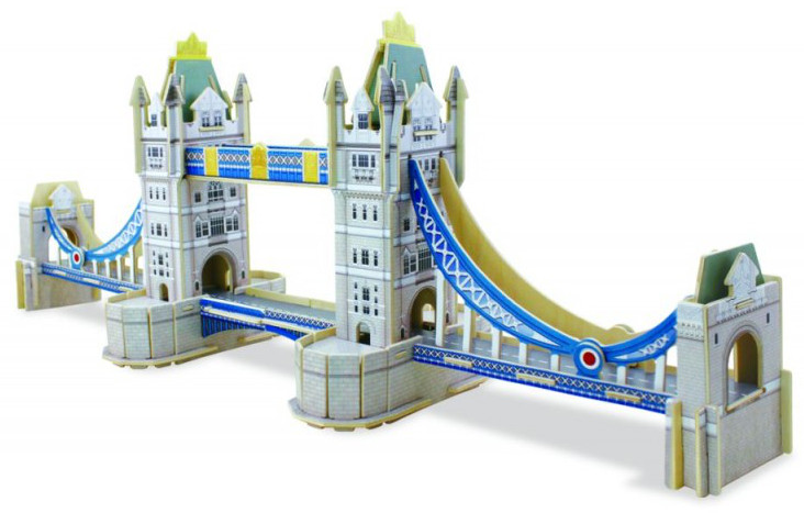 Дървен 3D пъзел Robo Time от 92 части – Тауър бридж