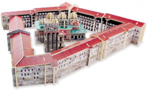 Дървен 3D пъзел Robo Time от 138 части – Рилски манастир