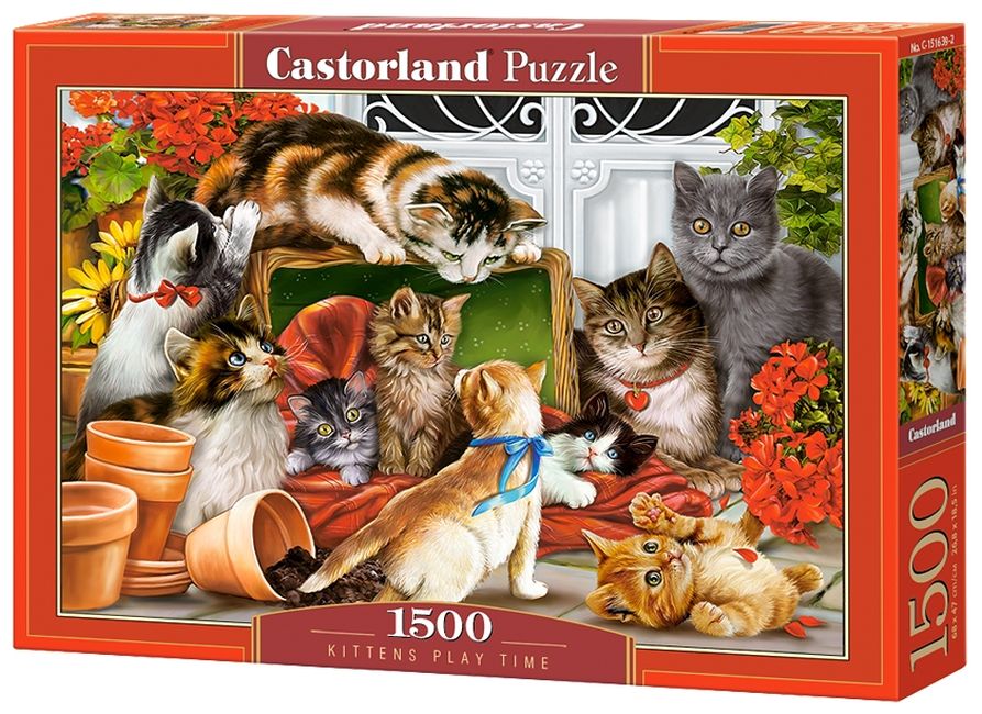 Пъзел Castorland от 1500 части - Котешки игри