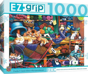 Пъзел Master Pieces от 1000 XXL части - Плетящи котета, Джени Нюланд