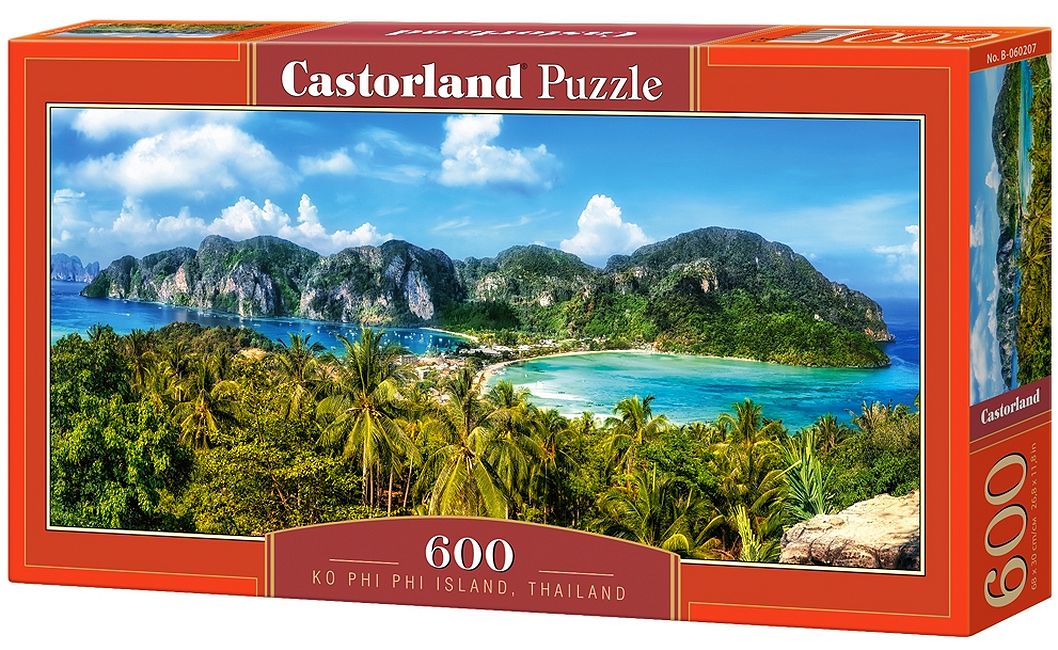 Панорамен пъзел Castorland от 600 части - Остров Пхи Пхи, Тайланд
