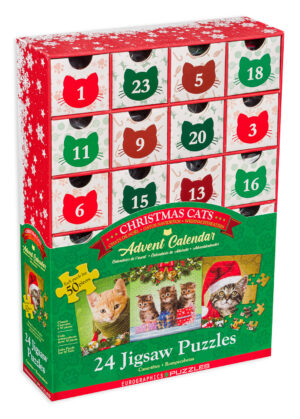 Коледен календар Eurographics от 24 х 50 части - Коледни котки