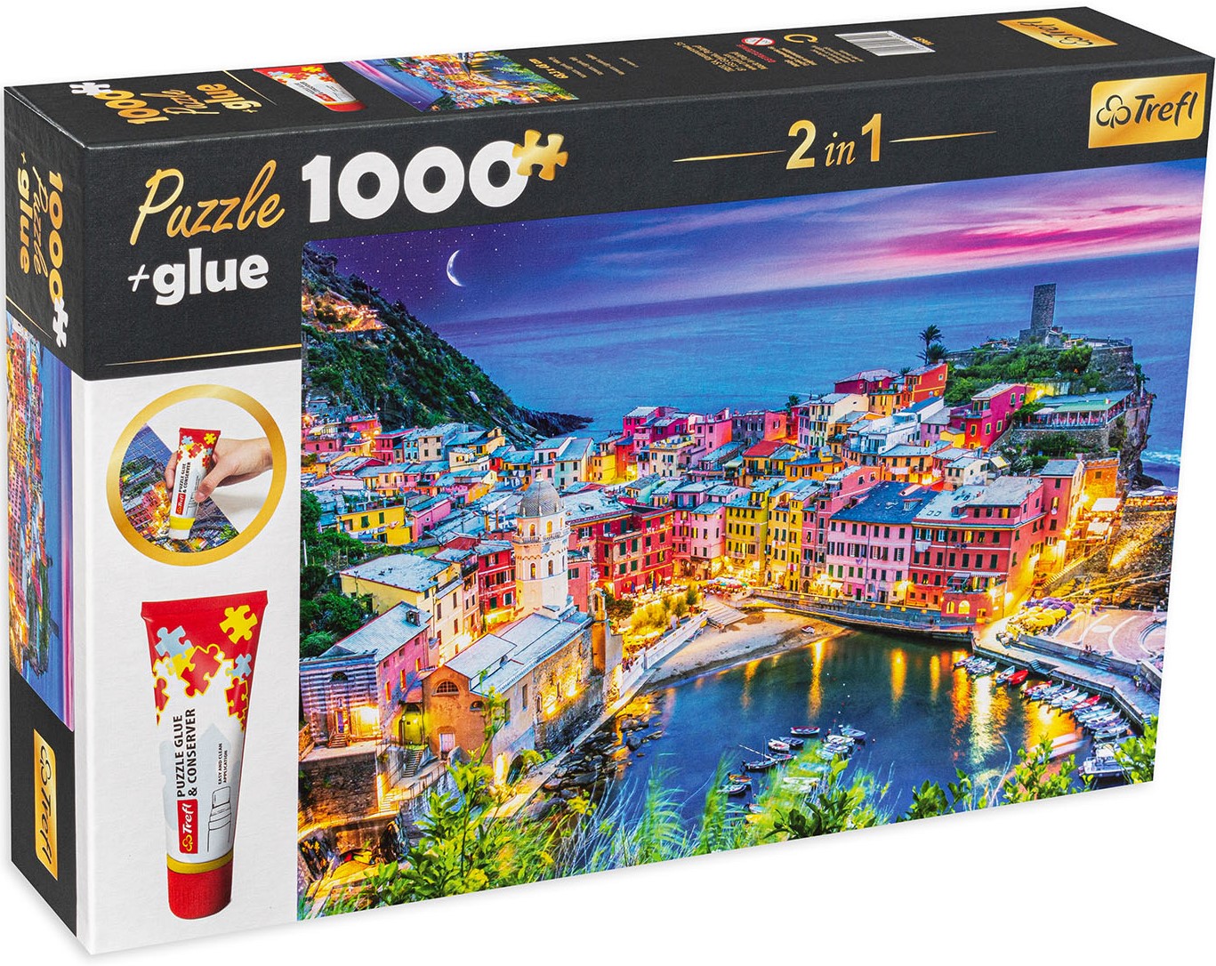 Комплект лепило и пъзел от 1000 части Trefl - Вернаца