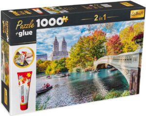 Комплект лепило и пъзел Trefl от 1000 части - Есен в Ню Йорк