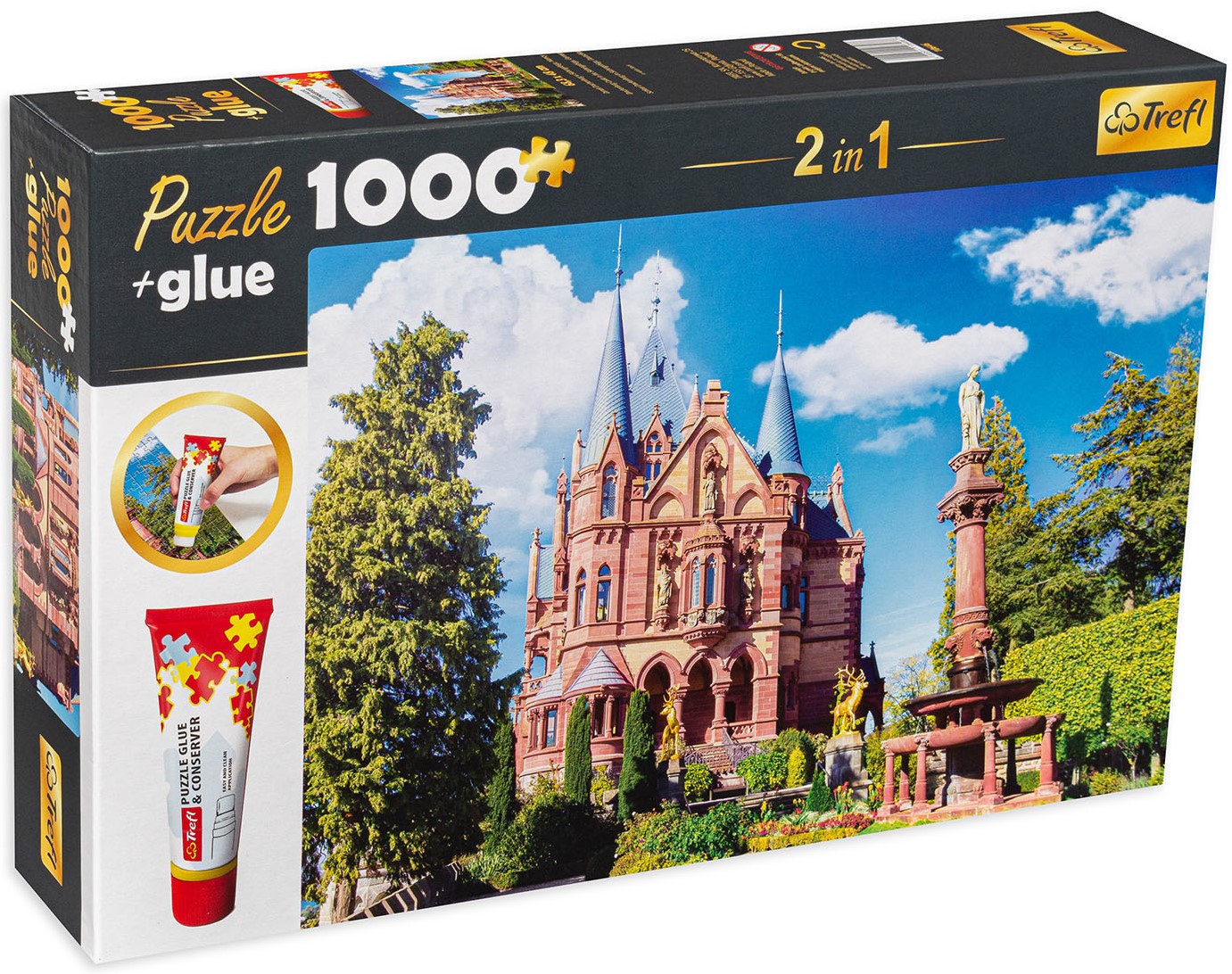 Комплект лепило и пъзел Trefl от 1000 части - Замък в Германия
