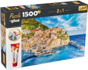 Комплект лепило и пъзел Trefl от 1500 части - Манарола, Италия