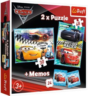 Комплект пъзел и мемо игра Trefl 2 в 1 - Колите, Нова генерация