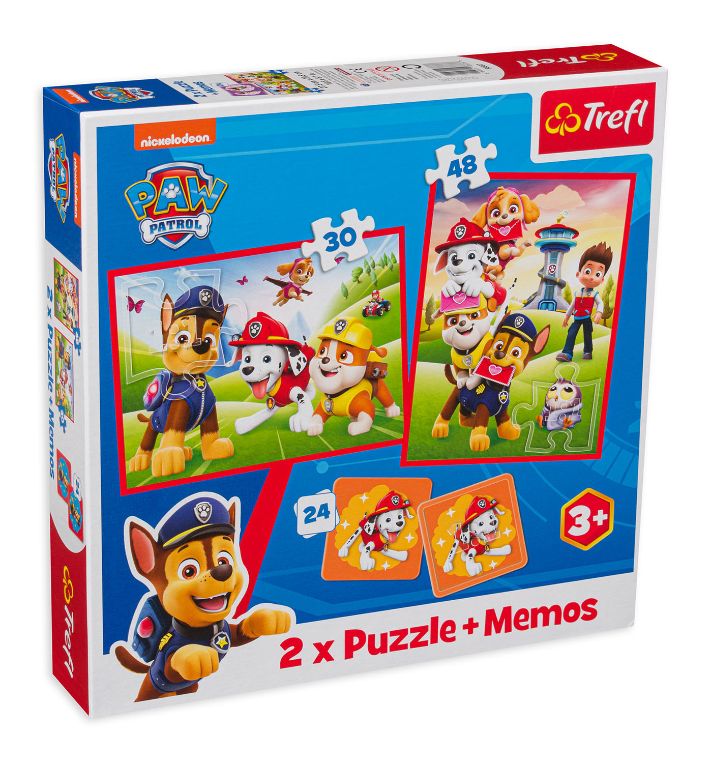 Комплект пъзел и мемо игра Trefl 2 в 1 - Пес Патрул