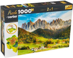 Комплект сортери и пъзел от 1000 части Trefl - Доломити