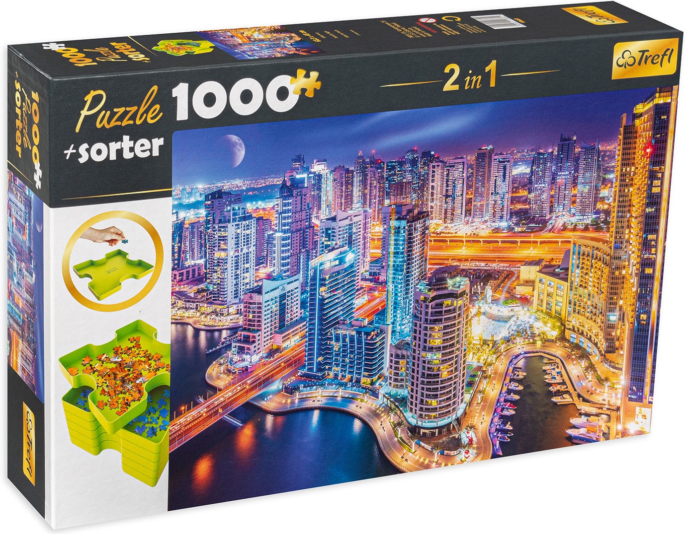 Комплект сортери и пъзел от 1000 части Trefl - Вечер в Дубай