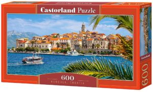 Панорамен пъзел Castorland от 600 части - Корчула, Хърватия