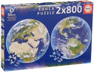 Кръгъл пъзел Educa от 2 x 800 части - Земя