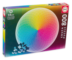 Кръгъл пъзел Educa от 800 части - Цветовете на дъгата