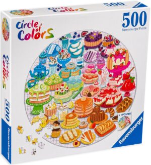 Кръгъл пъзел Ravensburger от 500 части - Десерти