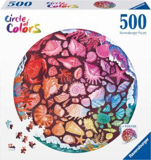 Кръгъл пъзел Ravensburger от 500 части - Кръг от раковини