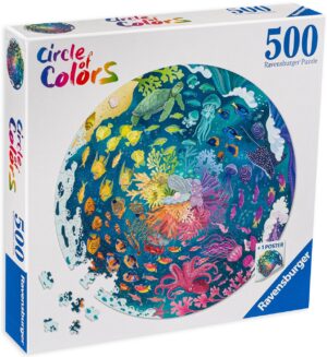 Кръгъл пъзел Ravensburger от 500 части - Океан