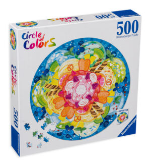 Кръгъл пъзел Ravensburger от 500 части - Сладолед