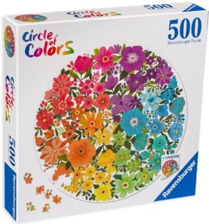 Кръгъл пъзел Ravensburger от 500 части - Цветя