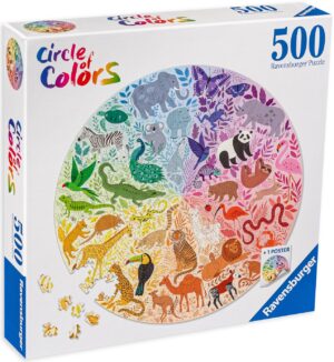 Кръгъл пъзел Ravensburger от 500 части - Животни
