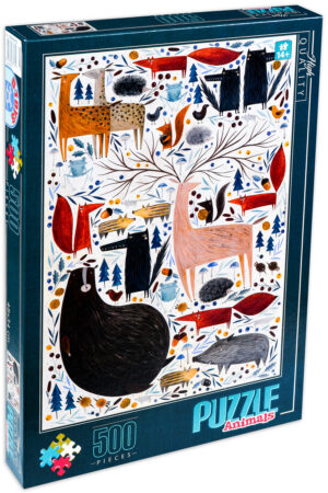 Пъзел D-Toys от 500 части - Диви животни, Андреа Кюрти